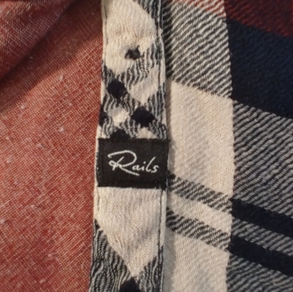 Rails Plaid Red Button Down Flannel Shirt M - Picture 4 of 14